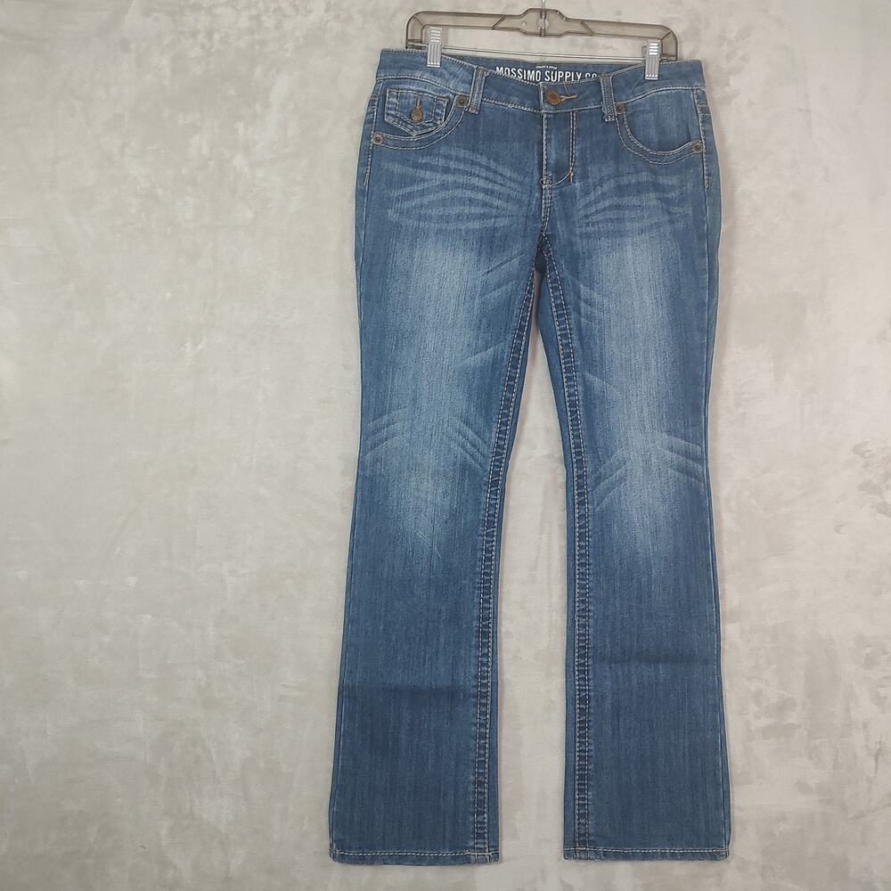 Women's Bootcut Blue Jeans Size 9 Mossimo Fit6 Embroidered Back Pockets w/Flaps